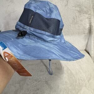Columbia NEW Booney Hat One Size Blue Tillie Creek Omni-Shade 50 UPF Adjustable